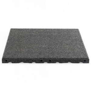 GYMFLOOR Granulat Platte 50x50x3cm - schwarz - Basisplatte
