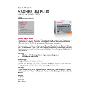 SPONSER Magnesium Plus, Fruit Mix, Box 20x6g à 200ml