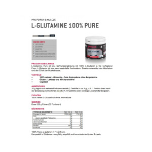SPONSER Pro L-GLUTAMINE Pulver, Dose 350g