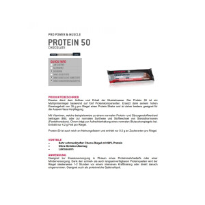 SPONSER Pro Protein 50 Bar, 20x 70g, Chocolate
