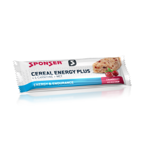 SPONSER Cereal Bars Energy Plus Box 15x 40g, Cranberry