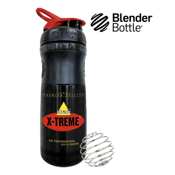 INKOSPOR X-Treme Blender Bottle, schwarz/rot