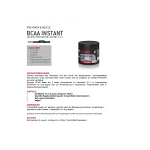 SPONSER Pro BCAA Instant Powder, Dose 200g