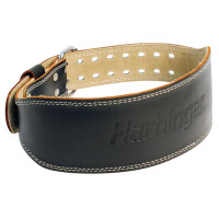 HARBINGER 4" Padded Leather Belt, black