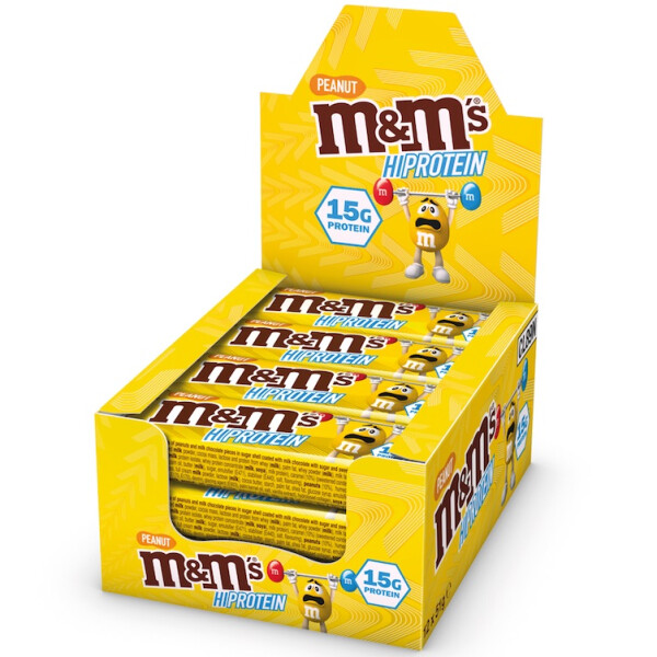M&Ms Protein Bar, Box 12x 51g, Peanut